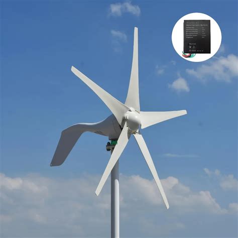 400W 12V/24V 3/5 blades horizontal wind turbine generator home use ...