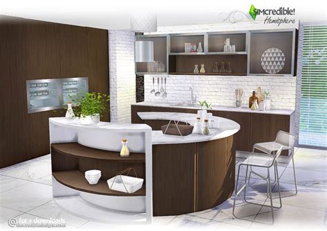 Sims 4 CC's - The Best: Hemisphere Kitchen Set by Simcredible Designs