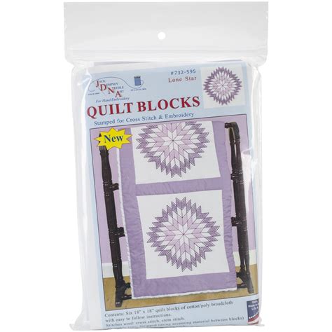 Stamped White Quilt Blocks, 18" x 18", 6pk, Lone Star - Walmart.com