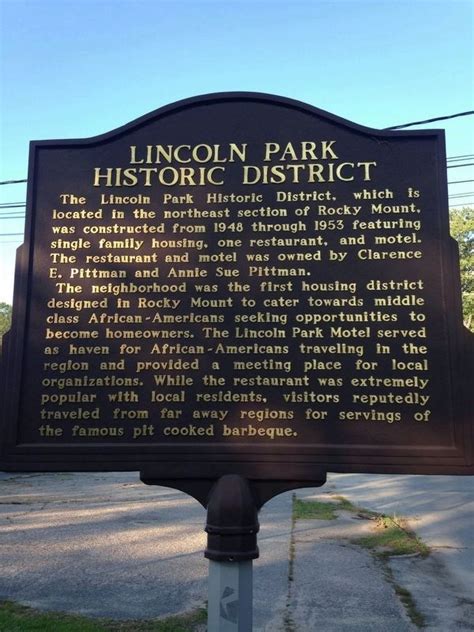 Lincoln Park Historic District Historical Marker