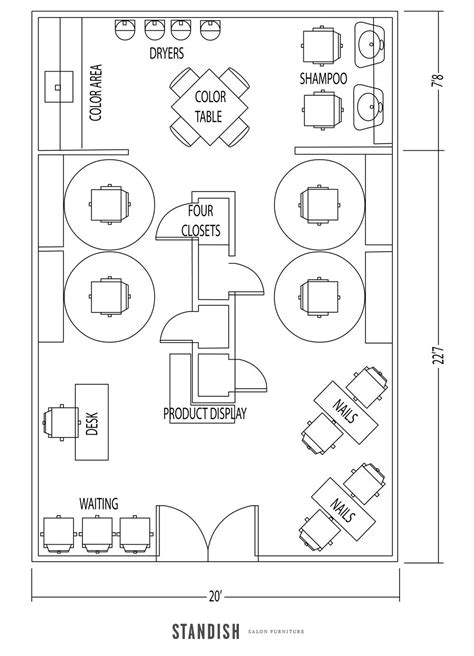 5 Amazing Salon Floor Plan Designs | Beauty salon design, Hair salon design, Salon design