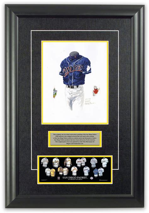 MLB San Diego Padres 1998 uniform original art – Heritage Sports Art