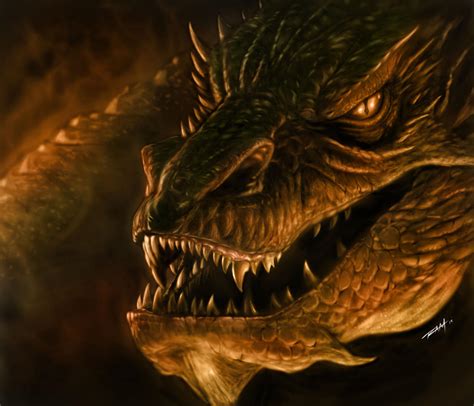 Smaug Digital Painting by RAM by robertmarzullo on DeviantArt