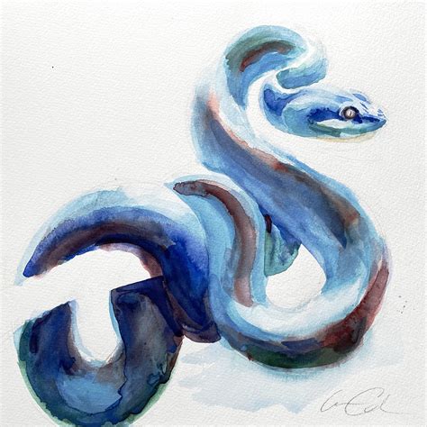 Snake Painting in Watercolor | Snake painting, Snake art, Snake drawing