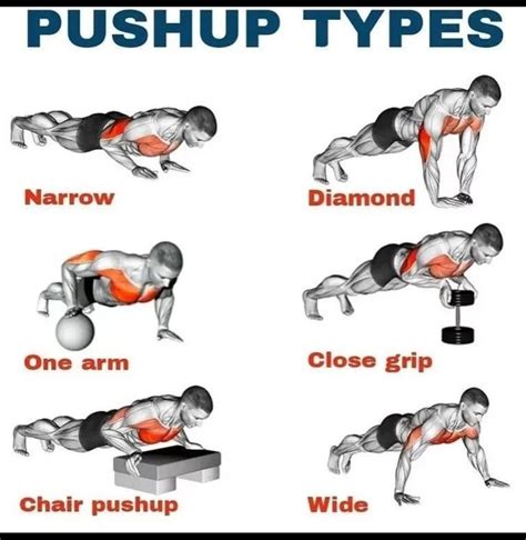 Pushup types pushups for chest pushups for beginners pushup challenge pushup workout for men ...