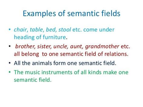 Examples of Semantic Fields | Relatable, Sample resume, Example