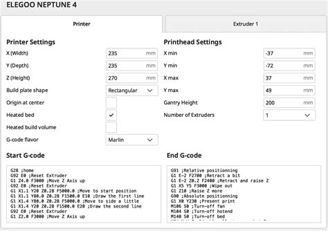 Elegoo Neptune 4 | Cura Settings – Guide & List