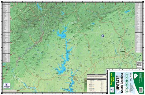 Upstate South Carolina Recreation Map #1601 – Kingfisher Maps, Inc.