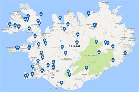 Iceland Natural Hot Springs Map - Escalator Map