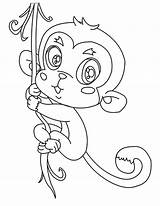 Cute Monkey Coloring Pages At GetColoringscom  Free Printable sketch template