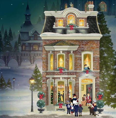 This artists' depiction of a Victorian period scene with carolers at Christmas time dates from ...