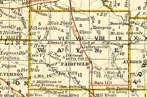 Wayne County, Illinois 1881 Map, Fairfield