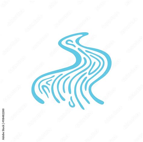 Vector abstract symbol of the river. Abstract for Stock Vector | Adobe ...