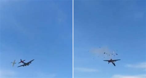 Shocking moment two planes collide mid-air: 'Horrific to see'