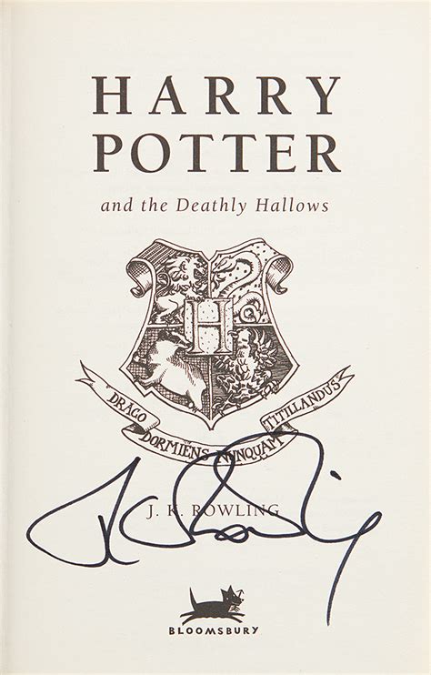 J. K. Rowling Signed Book | RR Auction