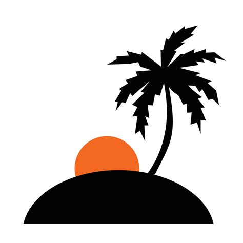 island silhouette with sunset 7275939 Vector Art at Vecteezy