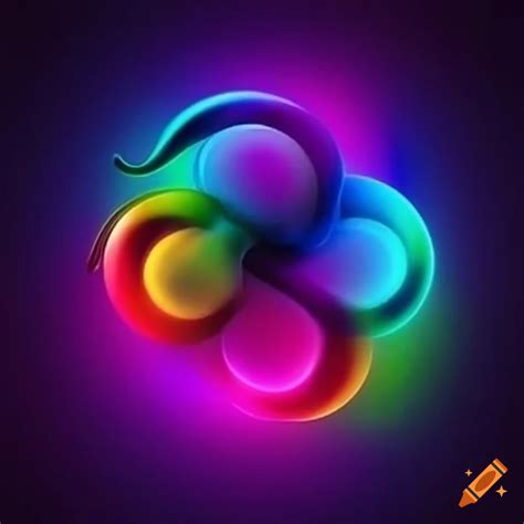 Colorful infinity symbol on Craiyon