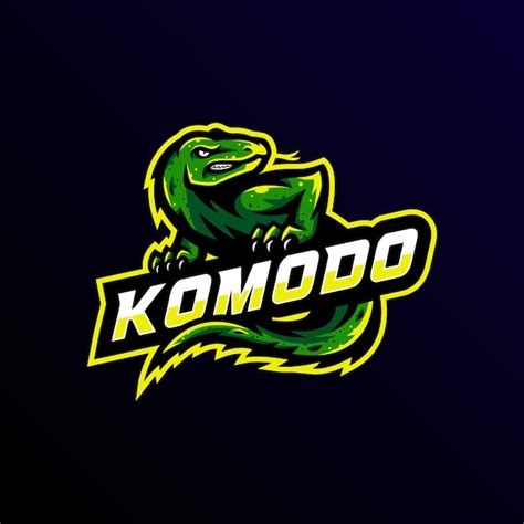 Komodo mascot logo esport gaming Vector | Premium Download