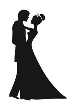wedding couple silhouette - Clip Art Library