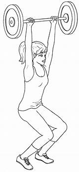 Crossfit Girl Coloring Page sketch template