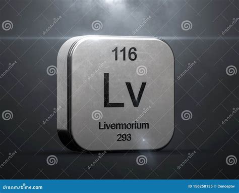 Livermorium Element from the Periodic Table Stock Illustration - Illustration of rendered, text ...