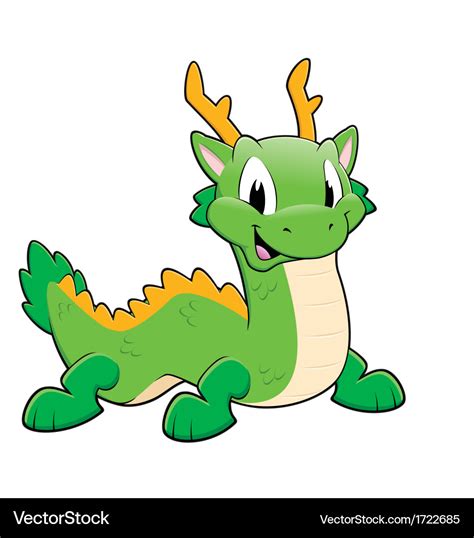 Green chinese dragon Royalty Free Vector Image