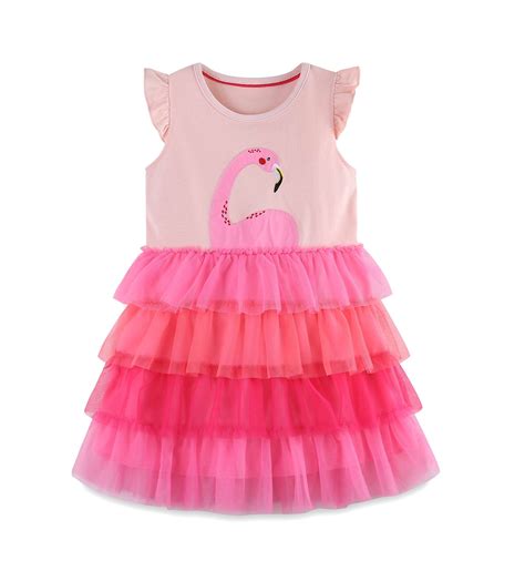 Aolyty Little Girls Summer Dress Flamingo Pink Dresses 5T - Walmart.com