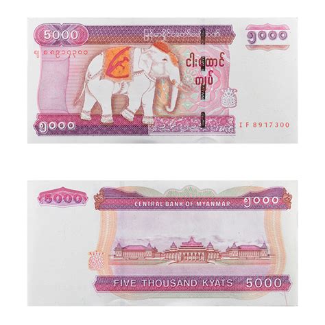 Buy Myanmar Currency Note 5000 Kyat Online | Mintage World