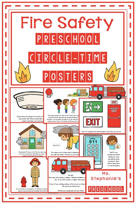 Fire Safety Preschool Circle Time Posters | Fire safety preschool ...