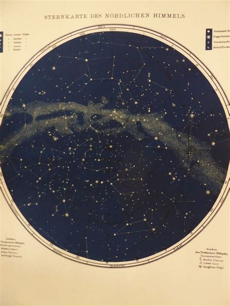 Large A0 (33" x 47") Vintage Star Map - Astronomy Poster - Astrology ...