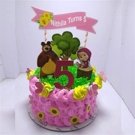 Masha And Bear Theme cake Delivery Chennai, Order Cake Online Chennai, Cake Home Delivery, Send ...