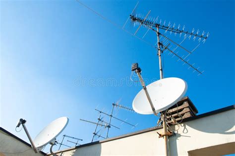 Analog Television Antenna And Tower Stock Photo - Image of sunshine, antenna: 16052428