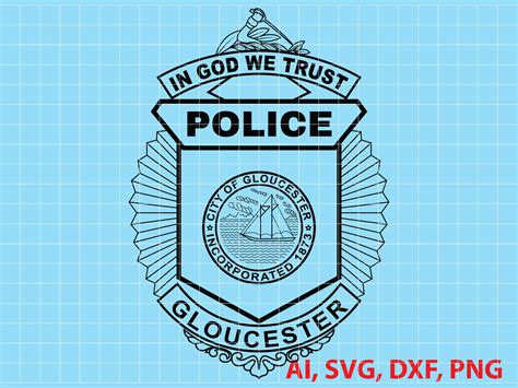 City of Gloucester Police Badge Logo Seal Custom Ai | Etsy