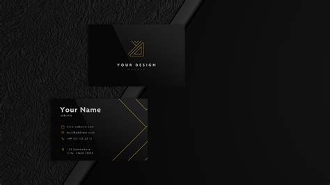 10 Free black business card mockups on Behance