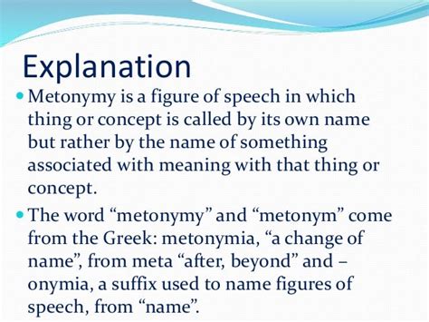 Metonymy in Stylistics