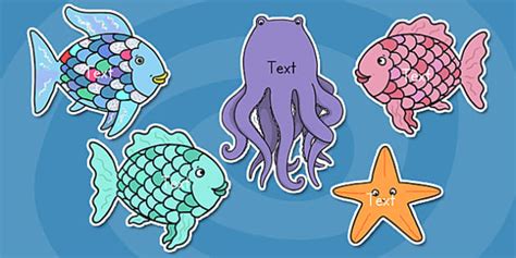 FREE! - Editable Cut Outs to Support Teaching on Rainbow Fish