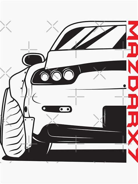 "Mazda Rx7" Sticker for Sale by cungtudaeast | Redbubble