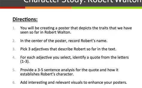 ️ Robert walton character analysis. Notes for Frankenstein. 2019-01-12