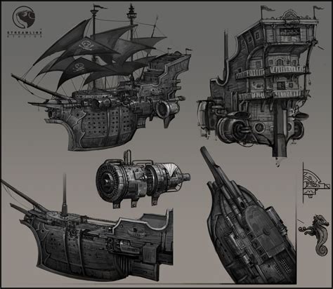 pirate ship concept - Google keresés | Steampunk ship, Treasure planet ...