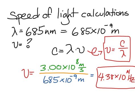 Speed Of Light Formula