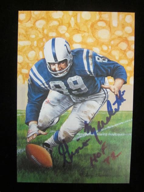 Baltimore Colts Gino Marchetti Autographed Postcard - Carls Cards & Collectibles