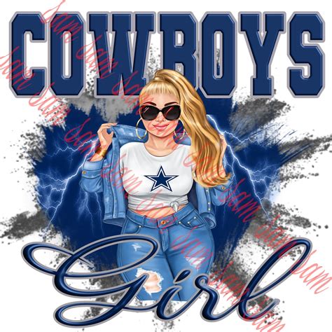 DALLAS COWBOYS girls cowboy girl png dallas png | Etsy