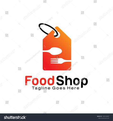 Food Shop Logo Design Template: เวกเตอร์สต็อก (ปลอดค่าลิขสิทธิ์ ...