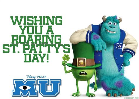 Happy St. Patty's Day | Monsters university quotes, Monster university, Monsters inc