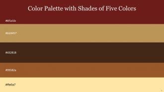 Color Palette With Five Shade Persian Plum Twine Cedar Paarl Cream Brulee