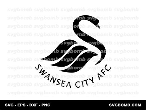 Swansea City Logo Stencil Instant Download SVG | svgbomb