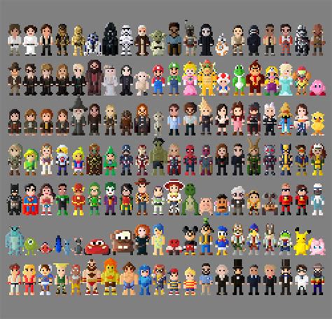 8 Bit Collection of Characters Anniversary Edition by LustriousCharming on DeviantArt