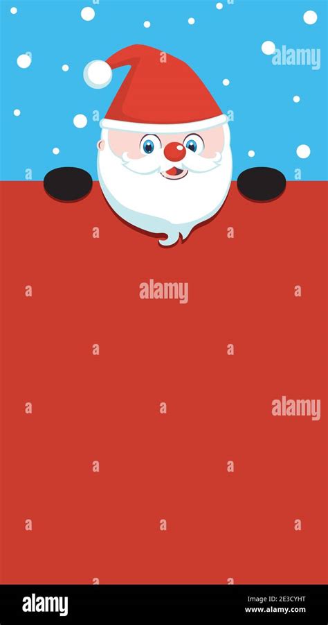 Christmas banner with happy cartoon Santa, holiday background Stock Vector Image & Art - Alamy