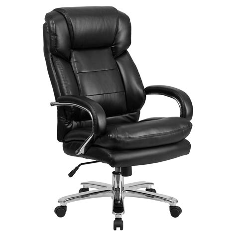 Black LeatherSoft Swivel Executive Desk Chair with Wheels - Walmart.com