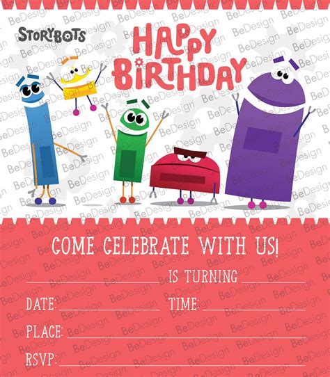 Ask the Storybots Party Decoration and birthday card | Happy birthday signs, Ask the storybots ...